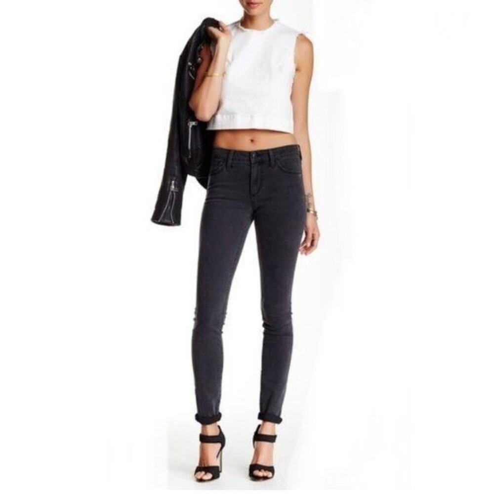 Joe’s Jeans Skinny Fit Mid-Rise Crop Ankle Jeans in Dori Gray/Black sz 28 x 27